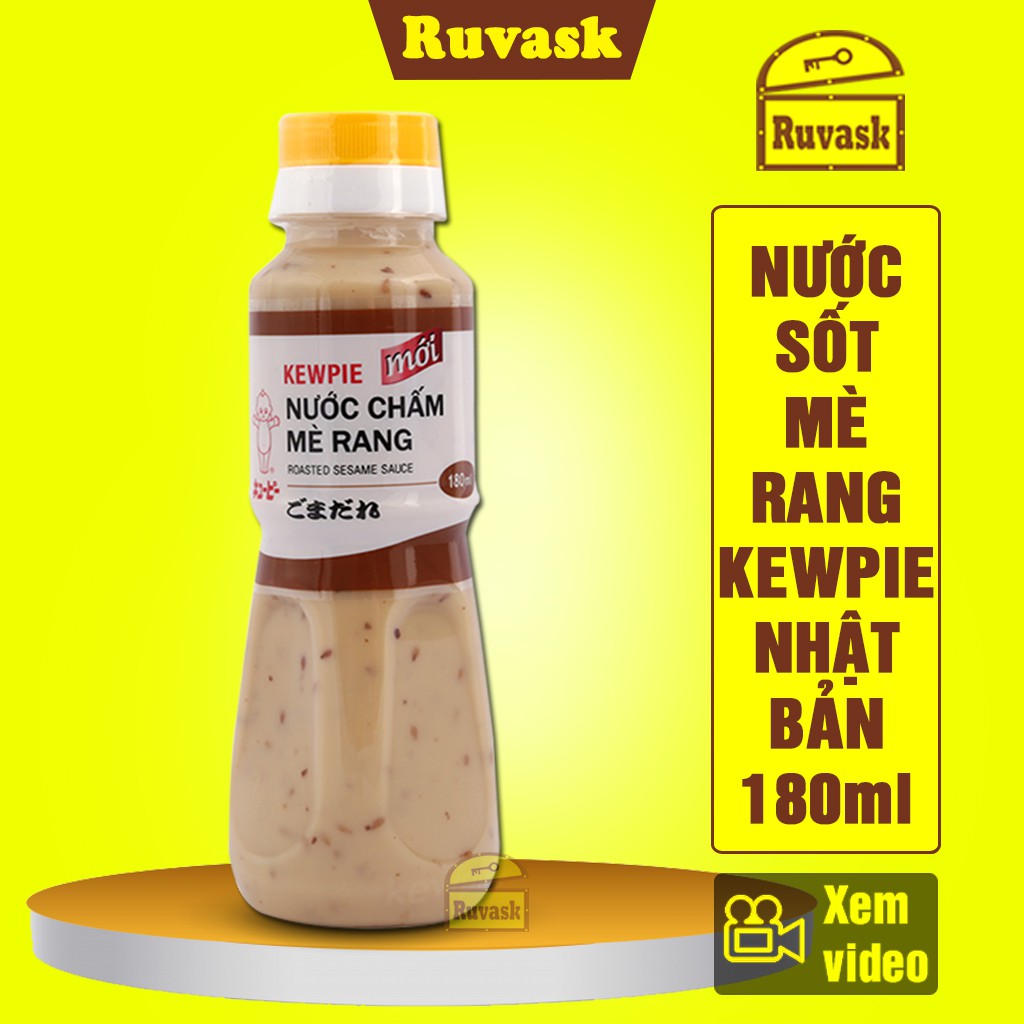 Sốt Mè Rang Kewpie - Nước Xốt Mè Rang Ăn Kèm Rong Nho Trộn Salad - Nước Chấm Mè Rang - Đồ Ăn Vặt Ruvask