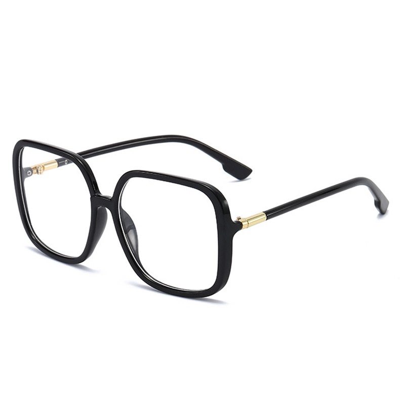 Mắt Kính Gọng Vuông Lớn Chống Ánh Sáng Xanh Trong Suốt Phong Cách Vintage
