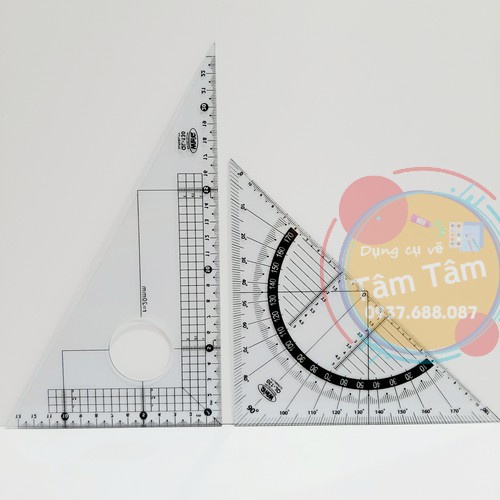 [ TÂM TÂM ]-Thước vẽ kỹ thuật, thước eke, Eke Ruler, Triangle Ruler EKE QL-130-