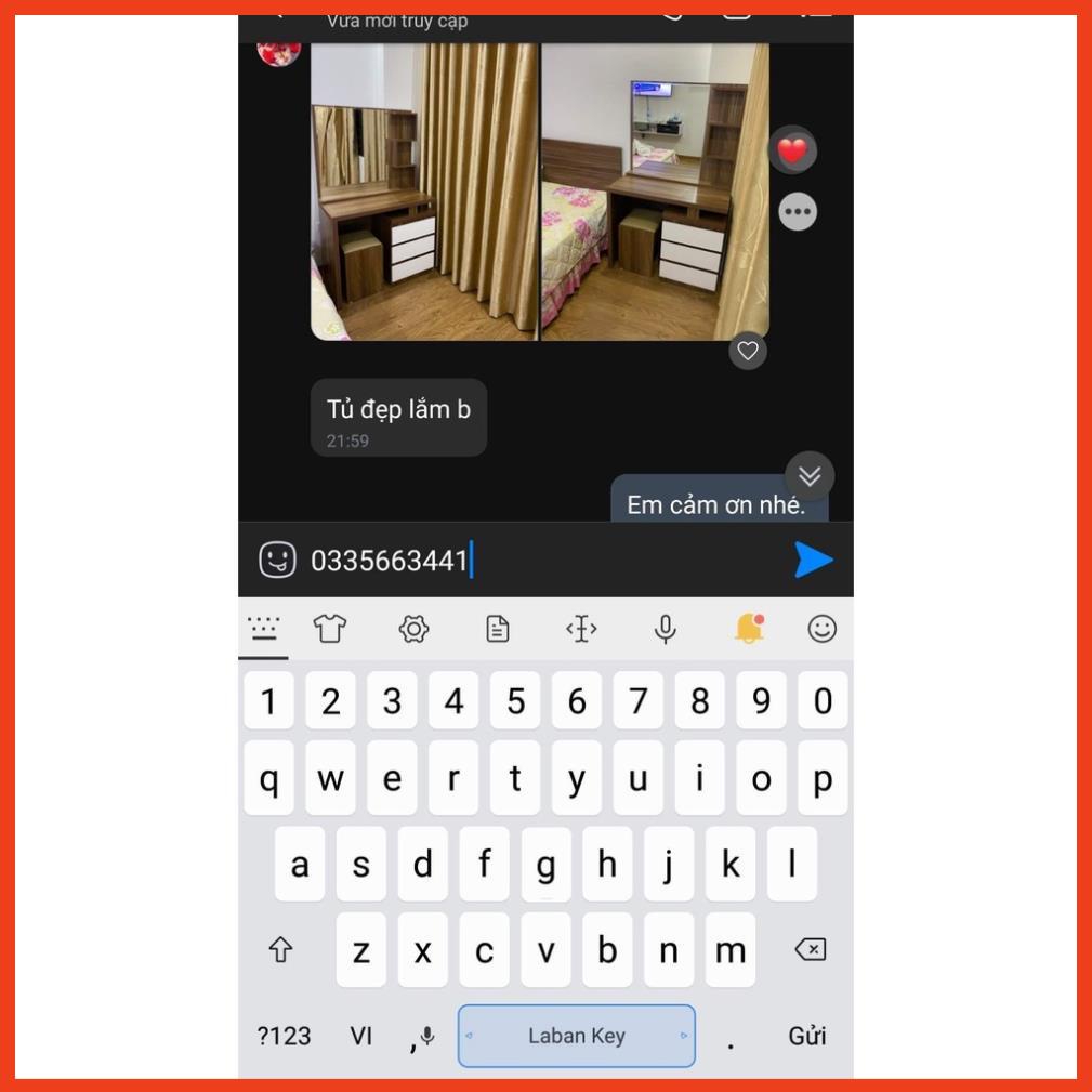 Bàn trang điểm kèm ghế kích thước rộng 80cm gỗ MDF phủ Melamine 3 ngăn kéo tặng kèm ghế