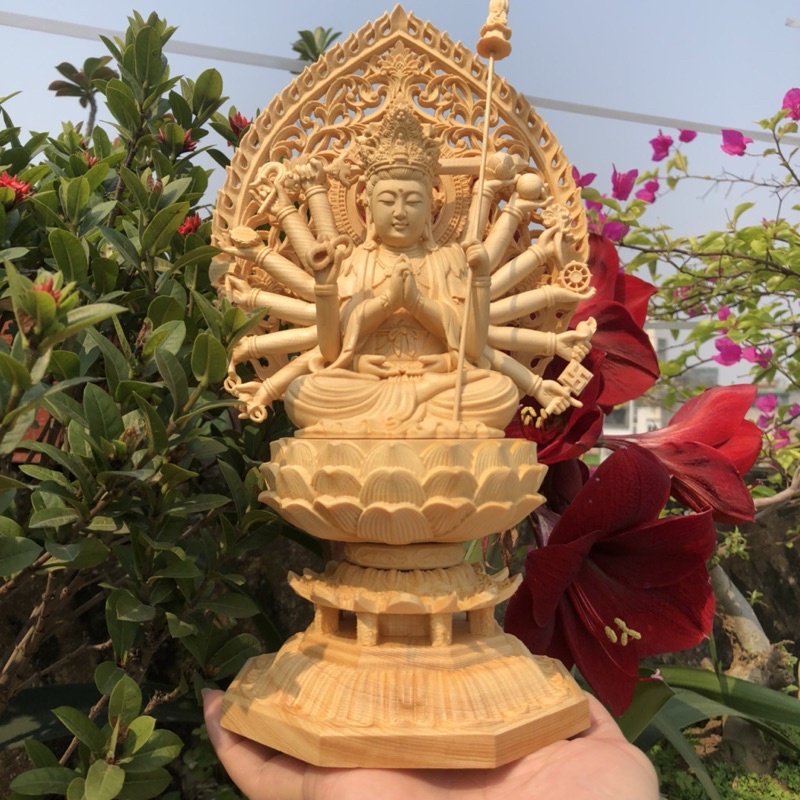 Tượng Mẫu Chuẩn Đề Bồ Tát Gỗ Hoàng Dương