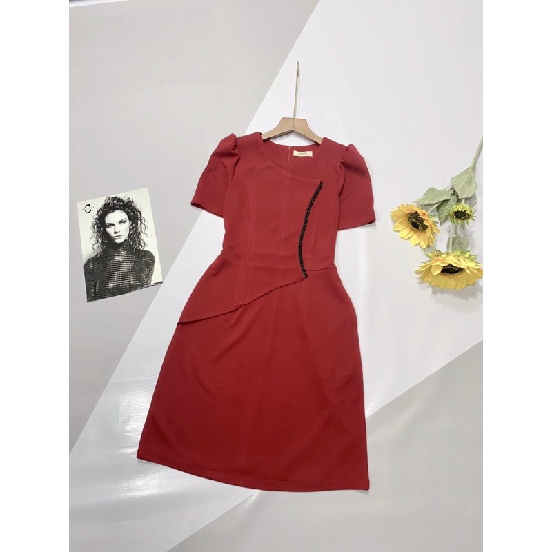 Đầm Liền Ngắn Tay Cao Cấp - Váy Cotton Nhung 2 Da Công Sở - 6 màu Như Hình - Hàng Nhập Quảng Đông Chuẩn | BigBuy360 - bigbuy360.vn