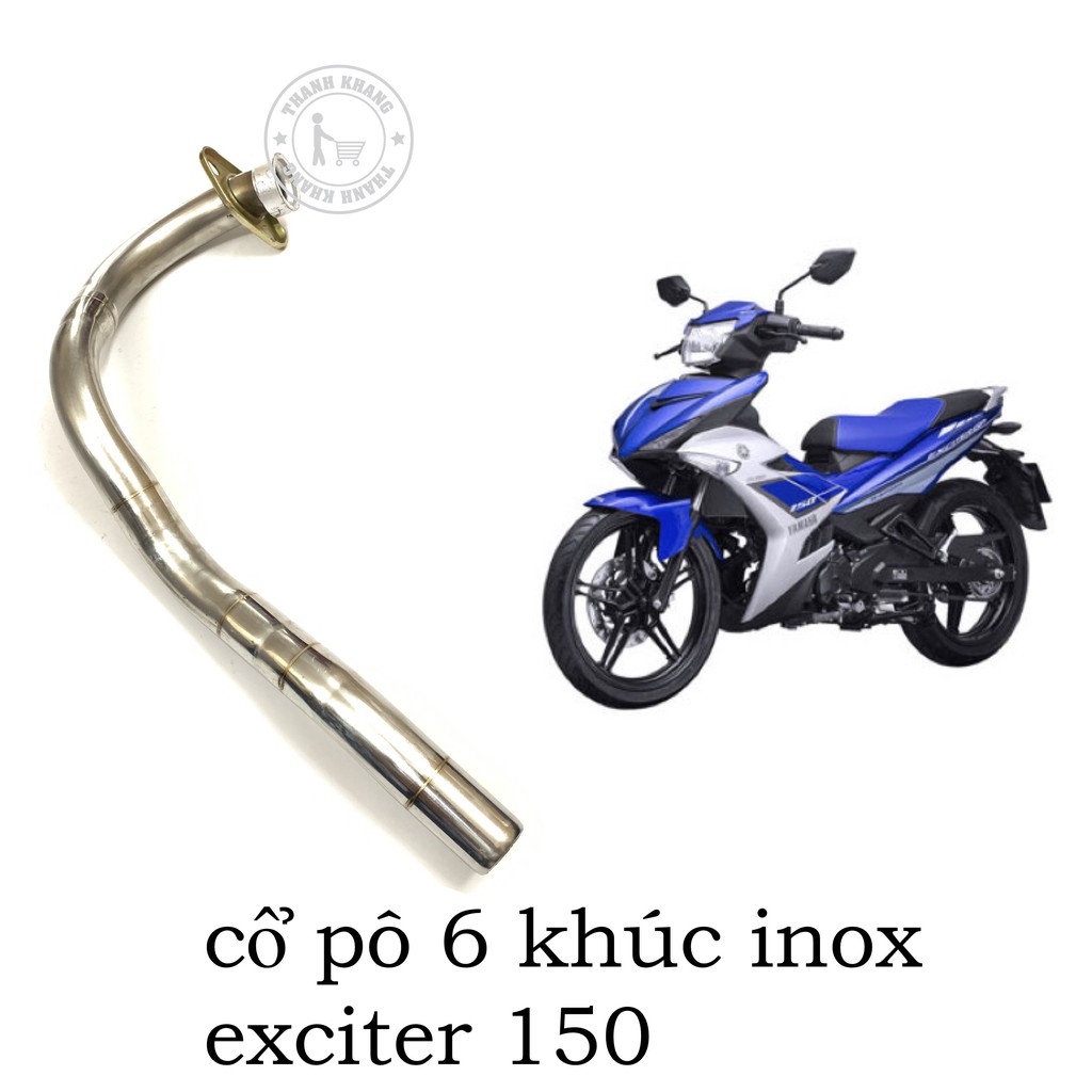 cổ pô 7 khúc wave,dream,sirius,exciter 135,exciter 150,exciter 2010,future neo,rsx inox thanh khang