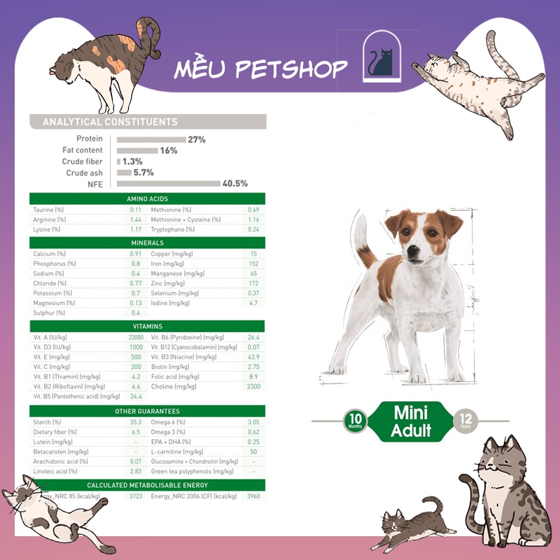 Hạt ROYAL CANIN MINI ADULT cho chó trưởng thành có kích thước nhỏ