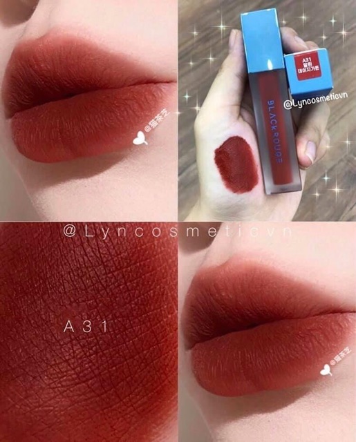 Son Kem Lì black rouge ver6  Màu a28 a29 a30 a31 a32