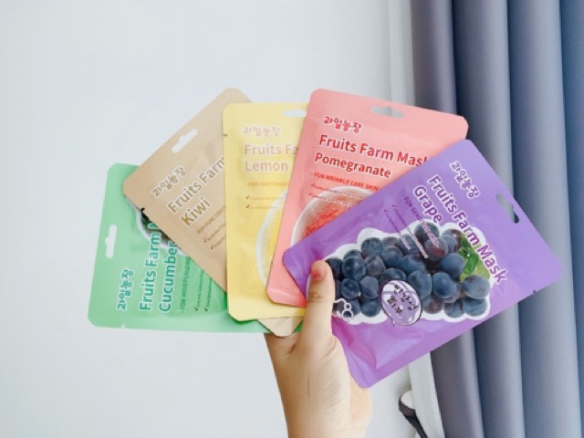 Mặt Nạ Hoa Qủa Rainbow Fruit Fảm Mask Pack-  Mặt nạ Jant Blanc - Mặt nạ Ekel