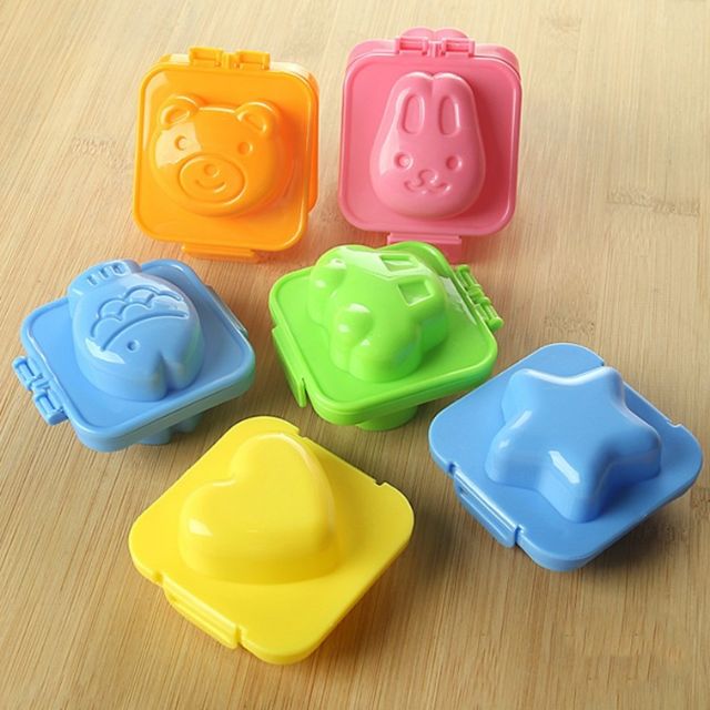 Bộ 6 Khuôn Ép Cơm,... Kiểu Nhật Tạo Hình Đáng Yêu Giúp Bé Thích Thú Khi Ăn Dặm