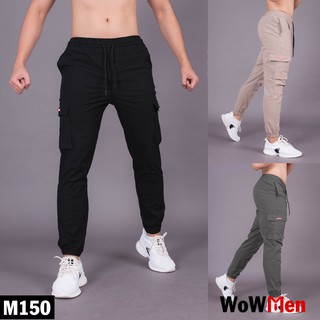 Quần Jogger Nam Vải Đũi Thun Cao Cấp Túi Hộp 2 Bên - M150