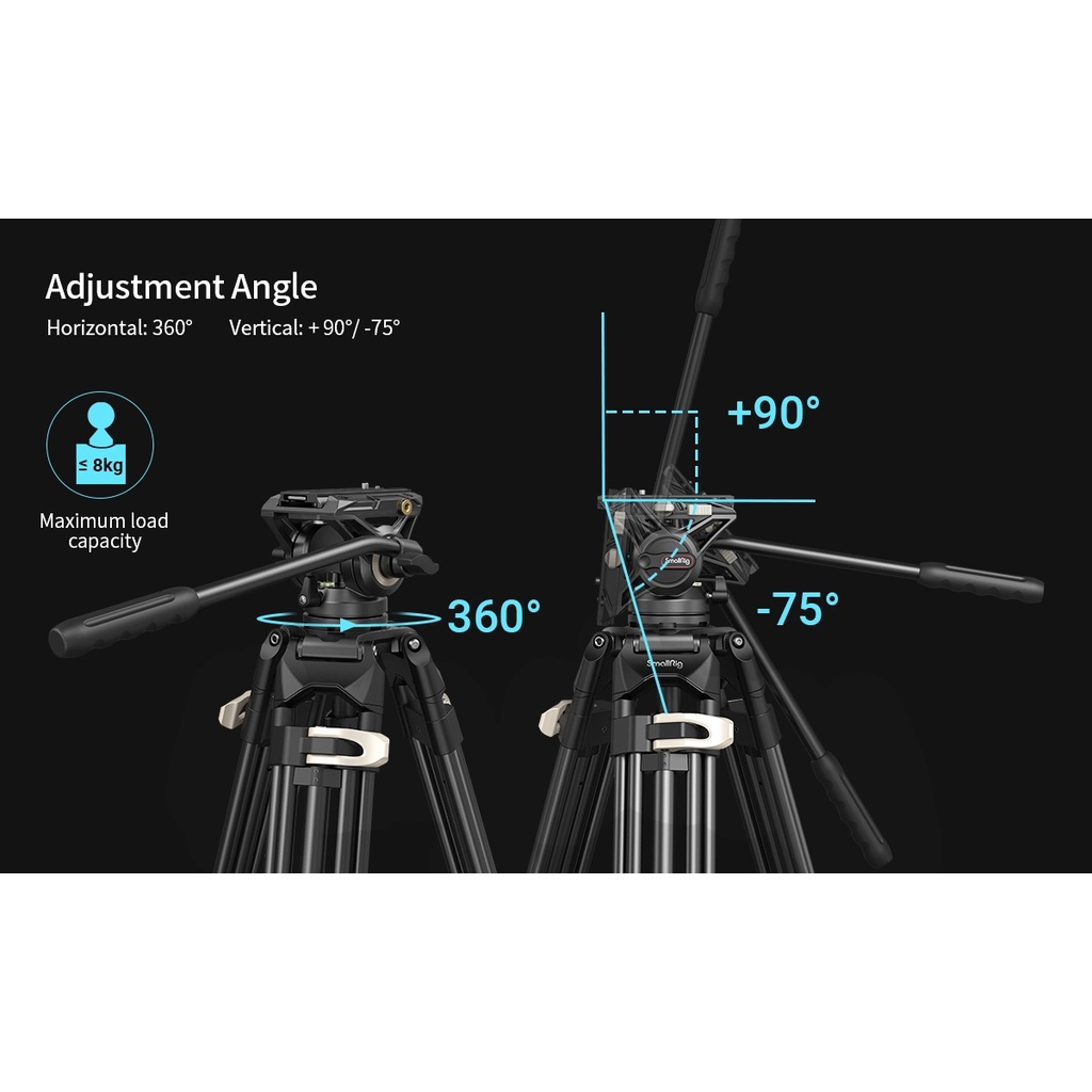 SmallRig AD-01 3751 Tripod máy ảnh chuyên dụng tải 8kg mẫu mới 2023