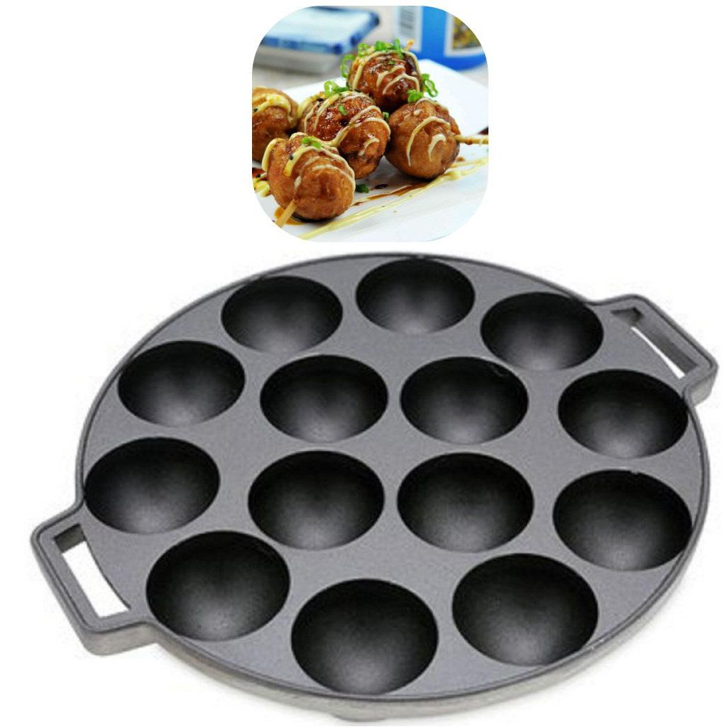 Khuôn làm bánh bạch tuộc 14 lỗ Nhật Bản Takoyaki chống dính cao cấp - Đồ chơi giá sỉ