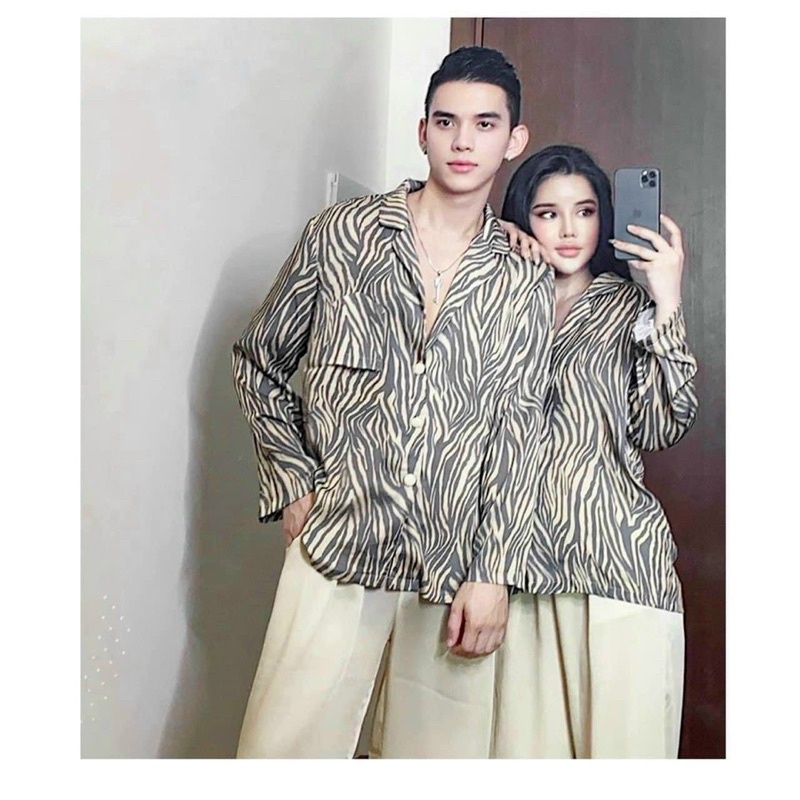 BỘ PIJAMA LỤA GÂN SỌC VÀNG NỮ