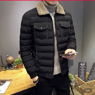 Áo phao nam cổ lông,hàng đẹp