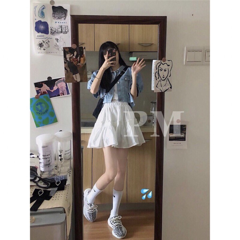 CHÂN VÁY NGẮN HAI TẦNG KÈM QUẦN ĐÙI | BigBuy360 - bigbuy360.vn