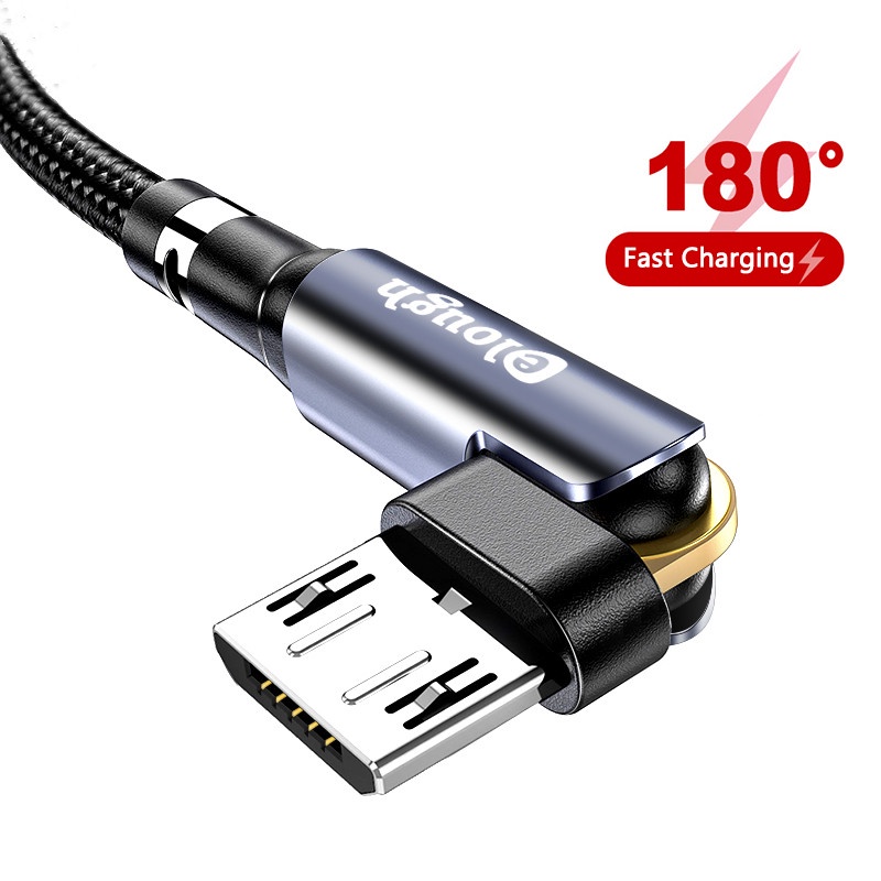 Elough 180° Cáp Sạc Nhanh USB Type C 3A Cho Xiaomi Samsung