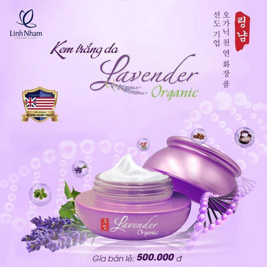 Kem trắng da Lavender Organic