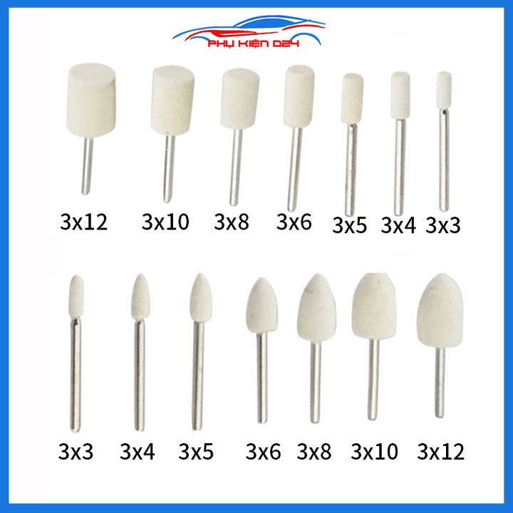 Đầu len đánh bóng kim loại, trang sức chân 6mm hình trụ hình nón đủ kích thước