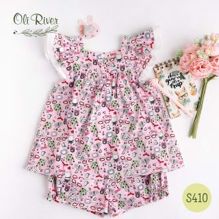 Bộ bé gái thiết kế tay cánh tiên