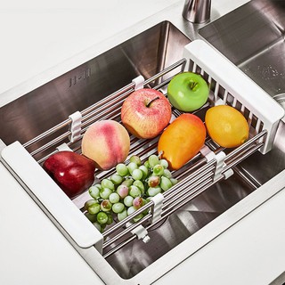Giá inox để chậu rửa bát - rổ gác bồn rửa chén đa năng