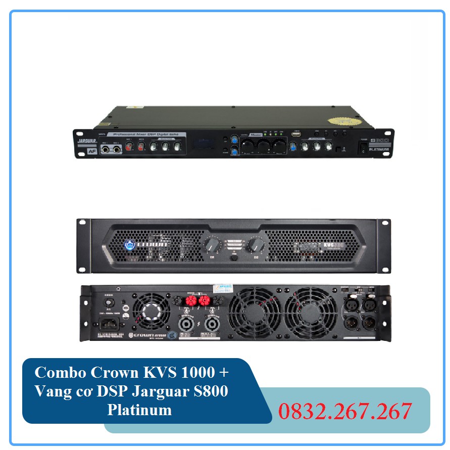 Combo Crown KVS 1000 + Vang cơ DSP Jarguar S800 Platinum