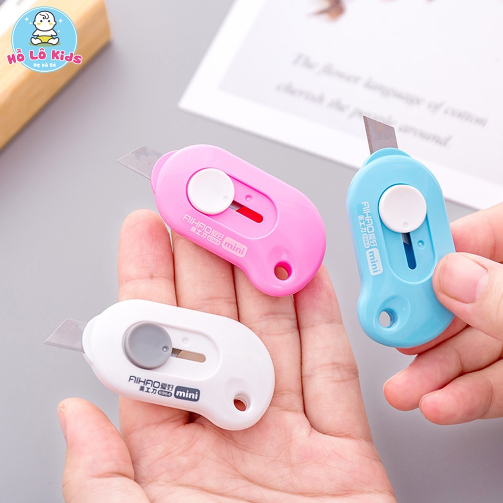 Dao dọc giấy mini cute lưỡi thép siêu sắc cho học sinh Hồ Lô Kids