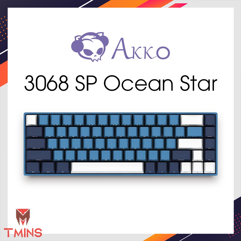 [Mã 267ELSALE hoàn 7% đơn 300K] Bàn phím cơ AKKO 3068 SP Ocean Star (Cherry sw) - Hàng chính hãng - Bảo hành 12 tháng