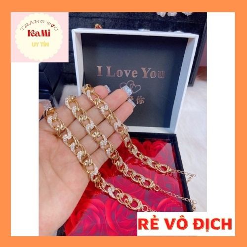 Ảnh chụp thật + có sẵn ♥️ Lắc tay xích đá mạ vàng 18k chuẩn đẹp y hình sáng bóng
