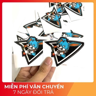 Freeship- tem sticker con thỏ siêu đẹp 3 lớp cao cấp