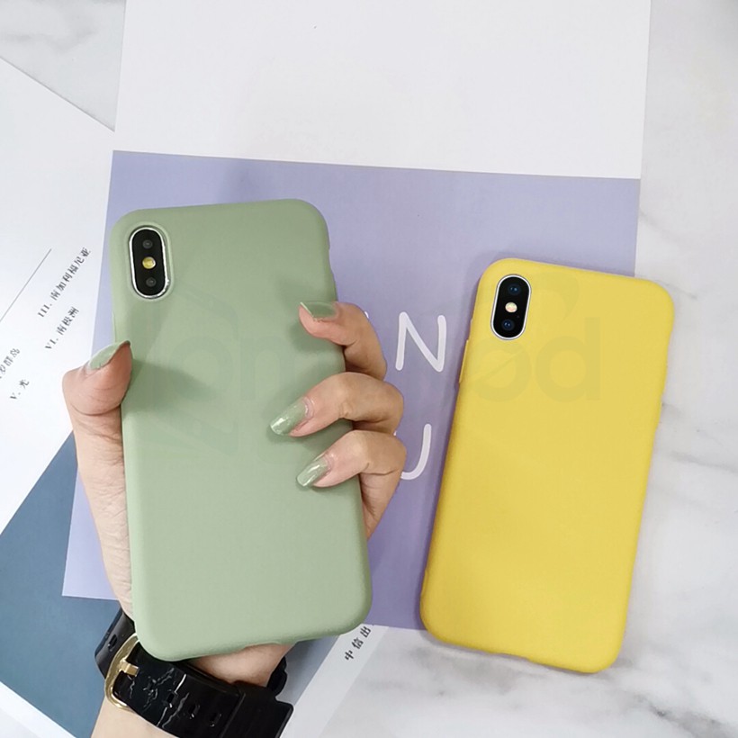 Ốp điện thoại màu trơn siêu mỏng dành cho iPhone SE 2020 7 8 XR Xs Max | BigBuy360 - bigbuy360.vn