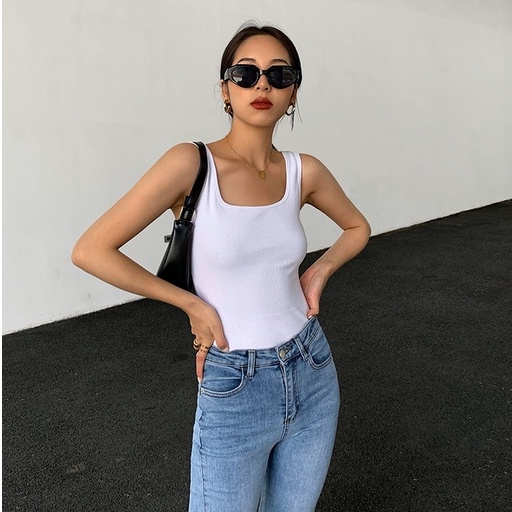 Áo Croptop HAI DÂY SÁT NÁCH DÁNG DÀI Nữ Trơn Ôm Body Chất Tốt, Áo CRT Kiểu nữ ôm thun gân mềm mát GOVA