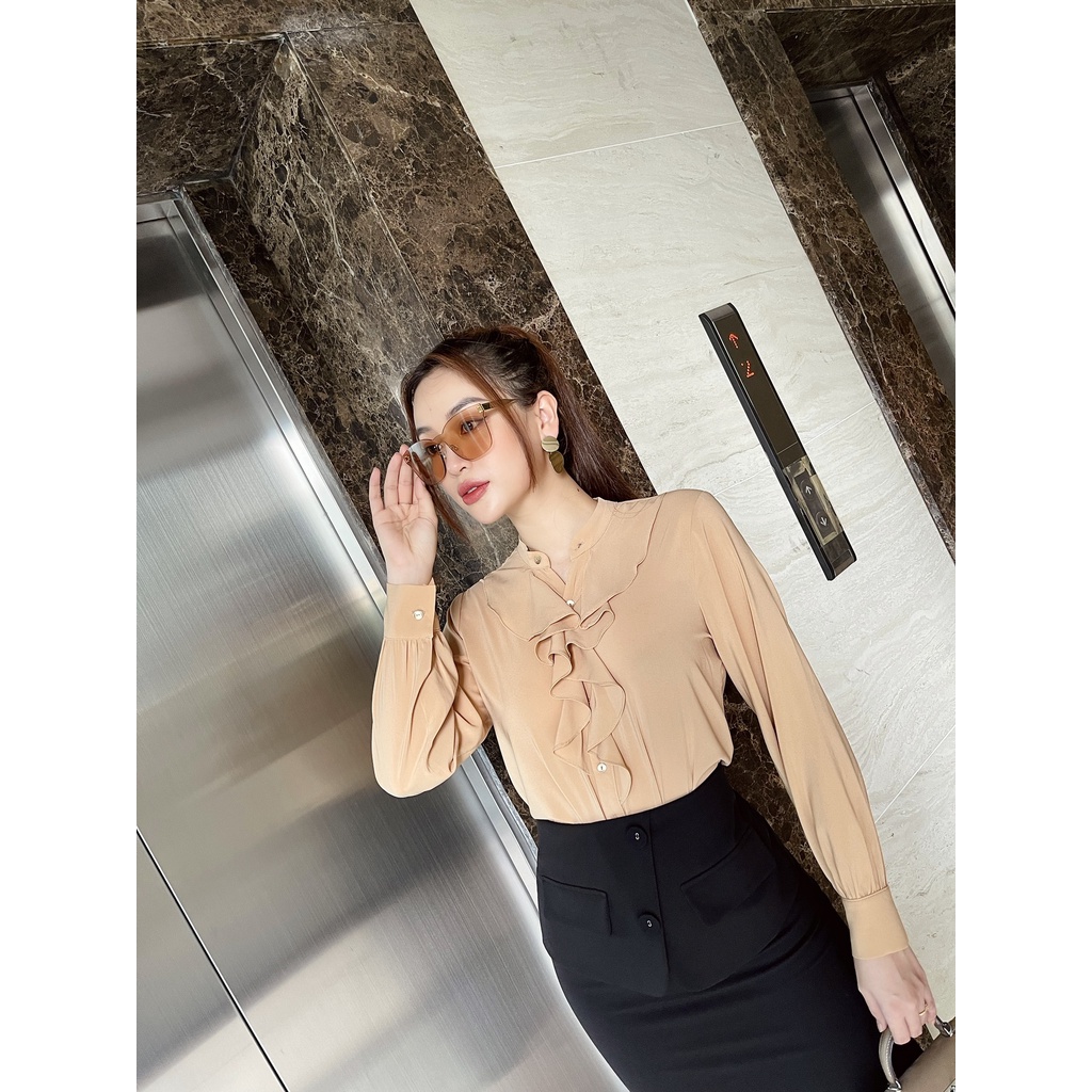 Áo sơ mi cổ tàu bèo nẹp