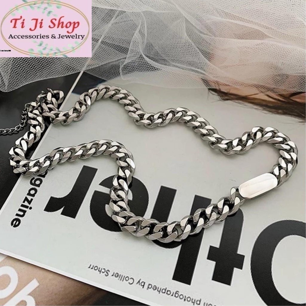Lắc tay dây chuyền inox unisex kiểu lặc cách diệu ( khắc tên theo yêu cầu )