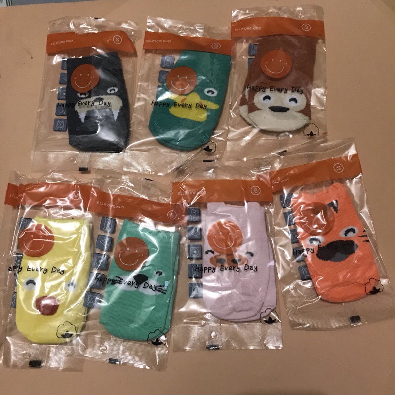 TẤT TRẺ EM ⚡️FREESHIP⚡️ Set 2 Đôi Tất Cổ Ngắn Chống Trượt Cho Bé Phong Cách Hàn