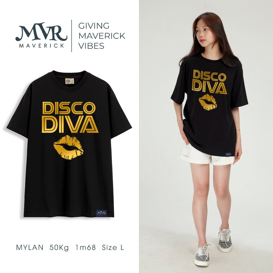 Áo thun nữ tay lỡ Cotton thoáng mát disco vui nhộn phong cách MVR KK4000