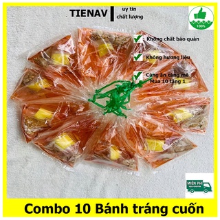Combo 10 Bánh tráng cuốn bơ tỏi muối nhiển phơi sương tây ninh