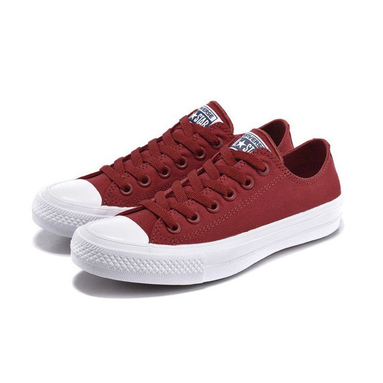 Giày AllStar Chuck II Cổ Thấp Nữ Đỏ Đậm