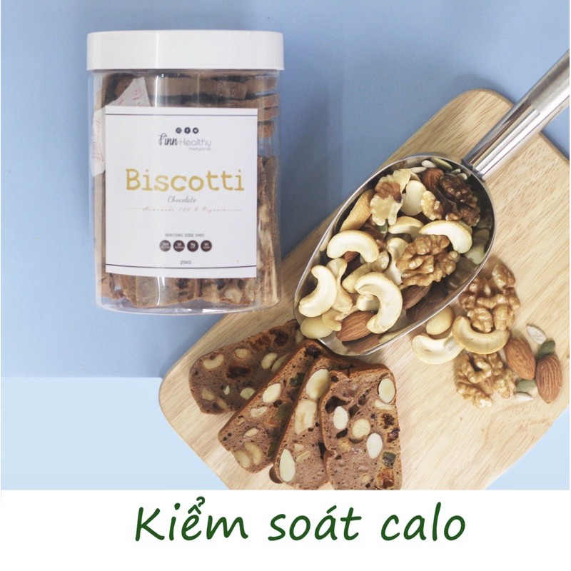 BÁNH BISCOTTI NGUYÊN CÁM GIẢM CÂN 250g by FINNHEALTHY | BigBuy360 - bigbuy360.vn