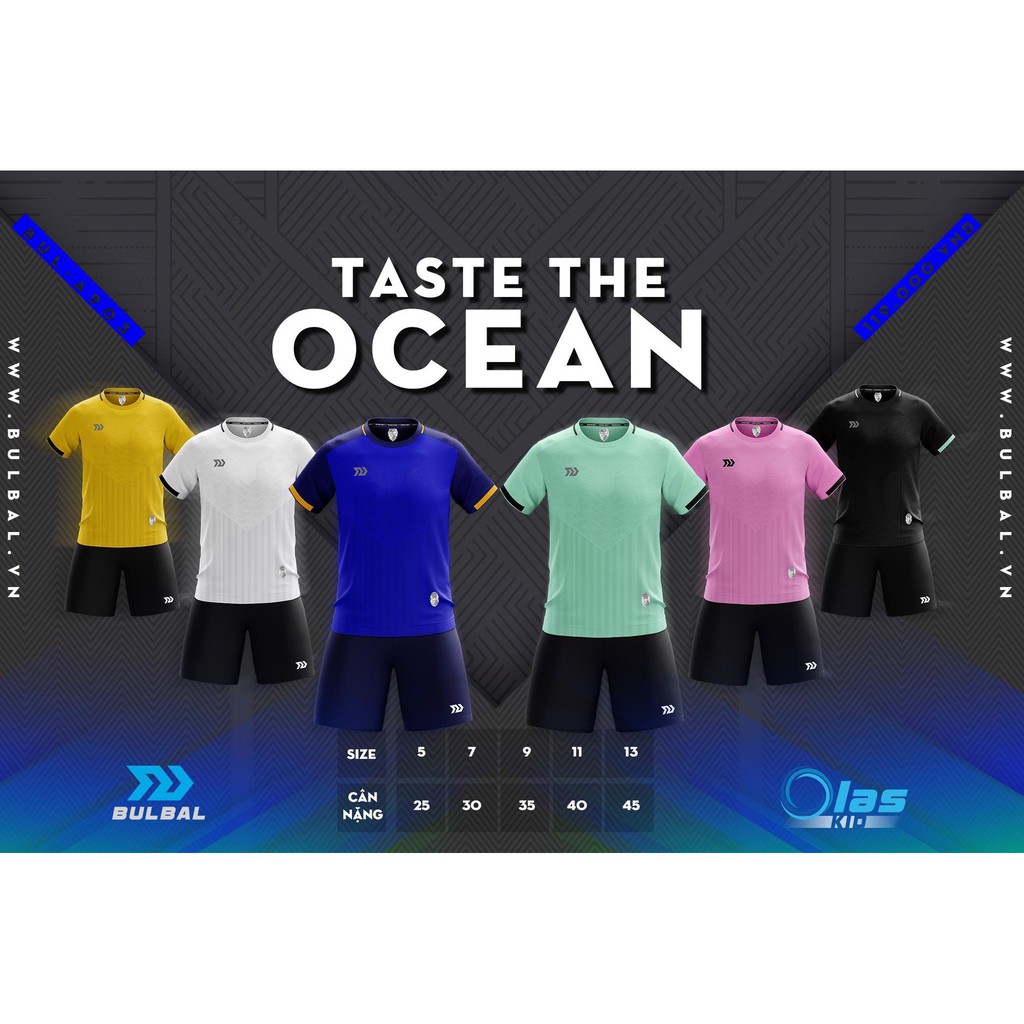 Áo Bóng Đá Bulbal Olas Kids Chất Vải Nhẹ Thoáng Mát Form Dáng Chuẩn, Mềm Mại