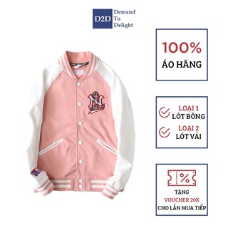 ÁO BOMBER MLB NY [FULL BOX BILL] MÀU HỒNG BASIC