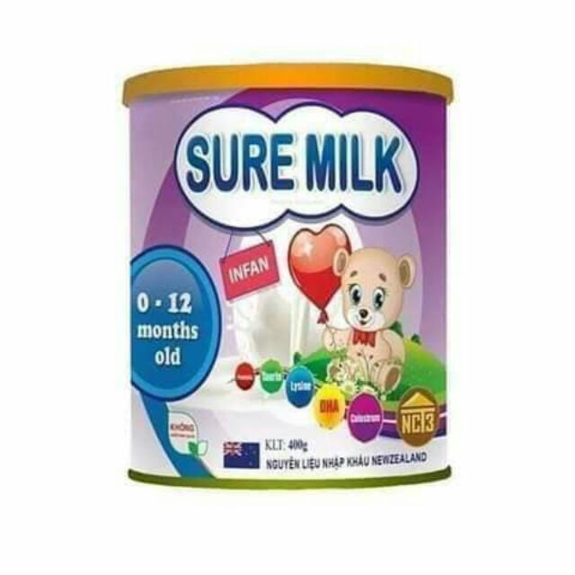 Sữa công thức SURE MILK hộp 400g