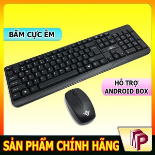 Bộ bàn phím + chuột không dây Warship KM200 chính hãng dùng được cho Android Box, PC laptop - Minh Phong Store