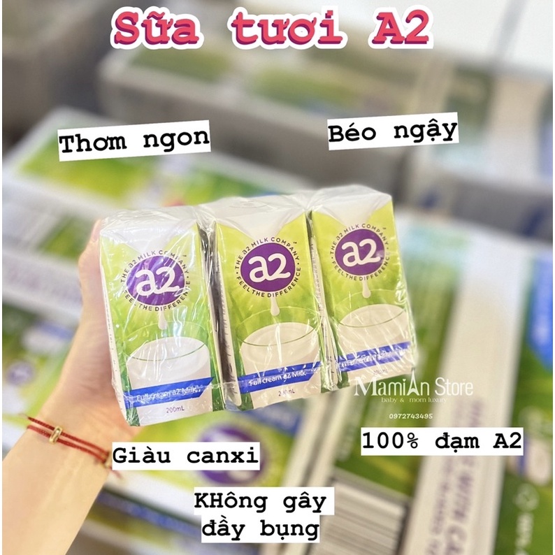 Sữa tươi A2 fullcream 200ml lốc 6 hộp