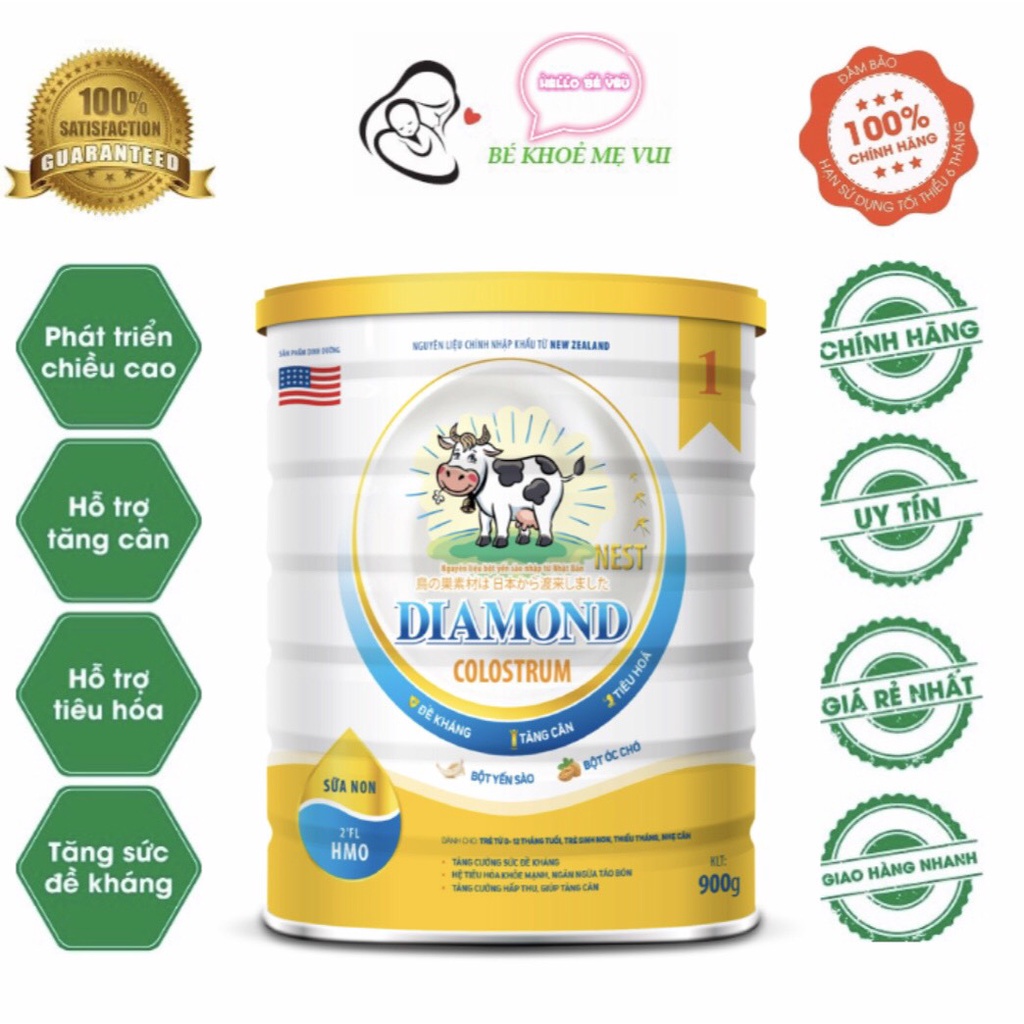 SỮA BỘT DIAMOND COLOSTRUM HỖ TRỢ TIÊU HOÁ VÀ TĂNG CHIỀU CAO 400G