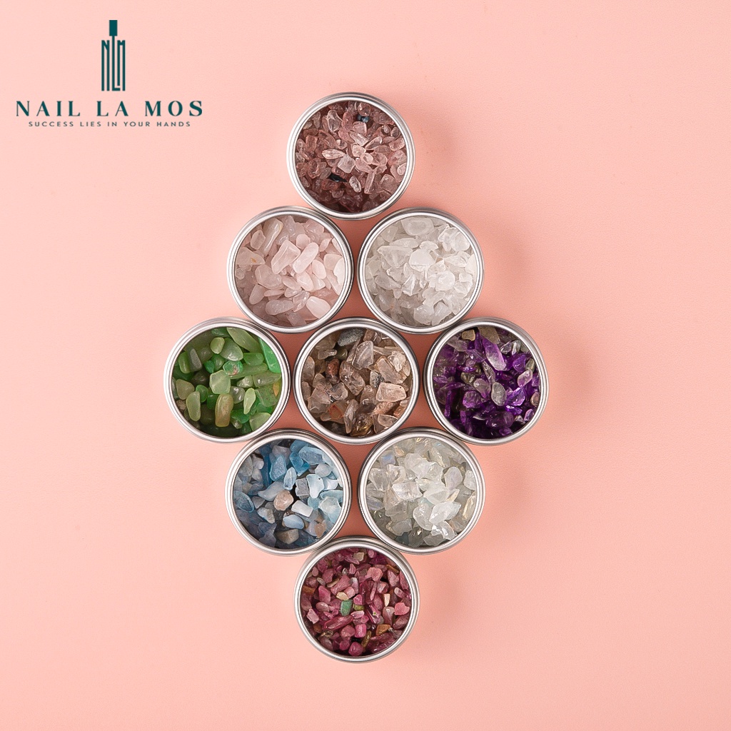 Đá sỏi trang trí móng - đá nails giả thạch anh phong cách Nhật Bản (lẻ hũ)