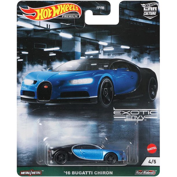 (Premium bánh cao su) Xe mô hình Hot Wheels 1/64 Car Culture Exotic Envy '16 Bugatti Chiron (new)