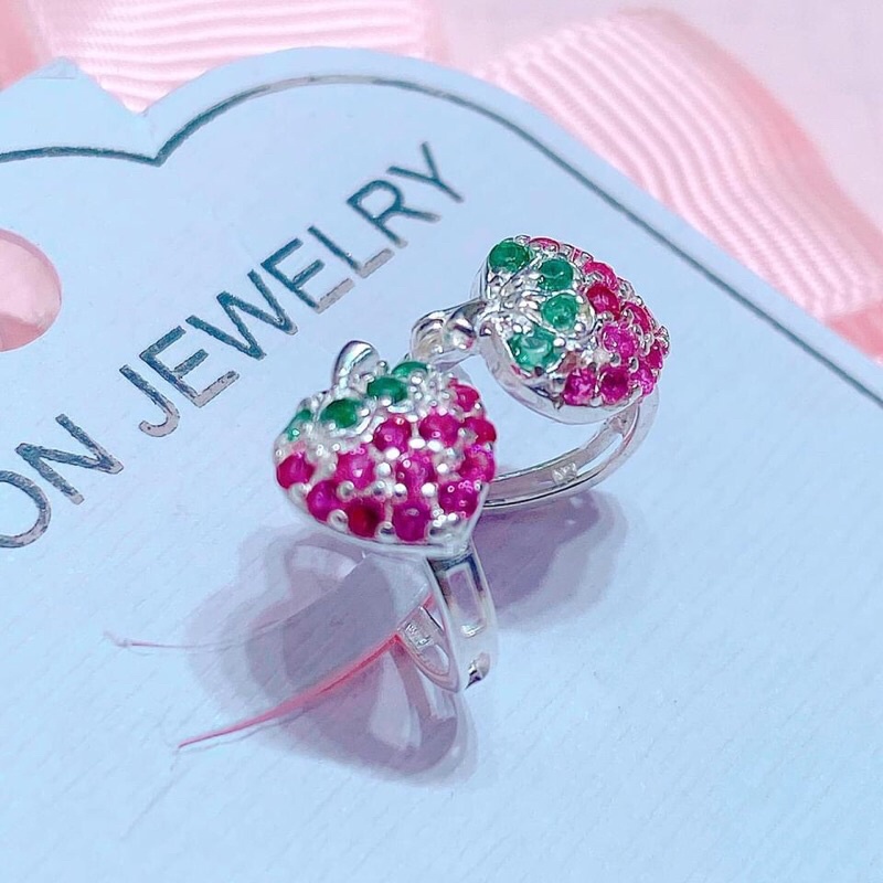 SET BỘ DÂU TÂY CHO BÉ GÁI CỰC XINH- TRANG SỨC BẠC CAO CẤP