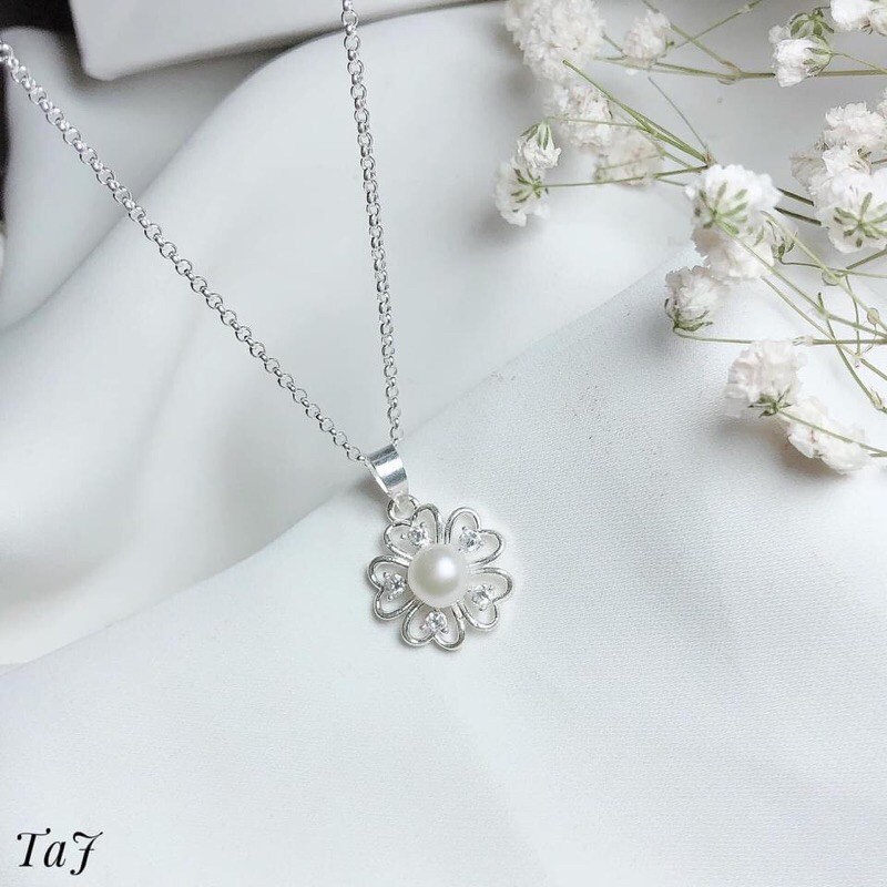 SET TRANG SỨC MẶT HOA BẠC TA CAO CẤP