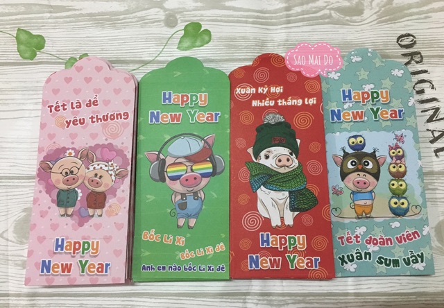 30 bao Lì xì mẫu teen 2019 Kỷ Hợi