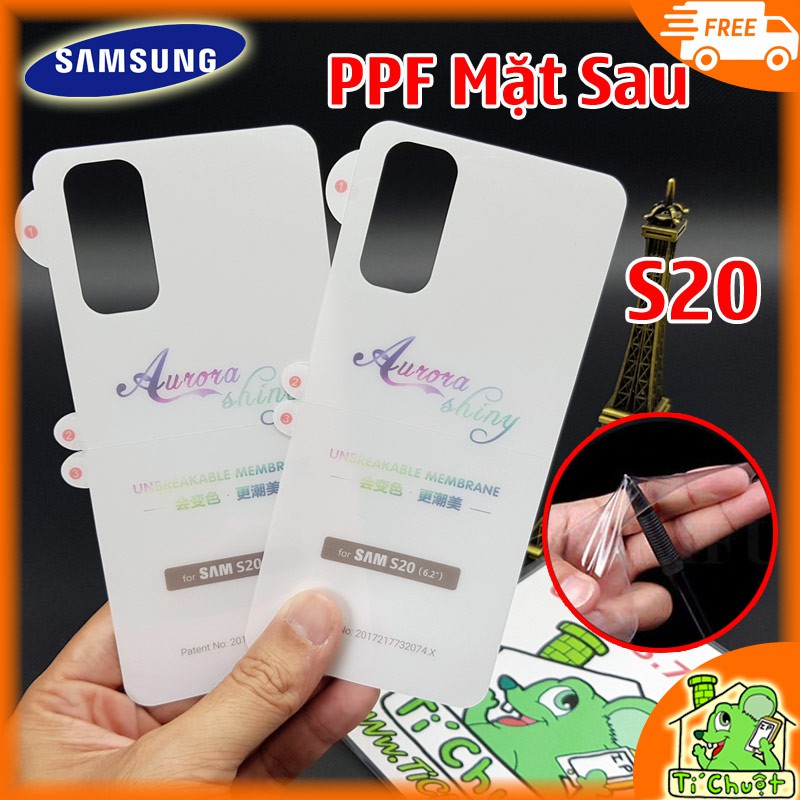 [Mặt Sau] Dán Dẻo PPF Samsung S20 Cường Lực Dẻo Trong Suốt