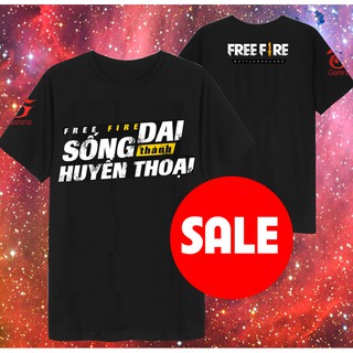 🔥FLASH SALE🔥 Áo phông FREE FIRE màu đen đẹp giá rẻ | Áo in hình team FREE FIRE