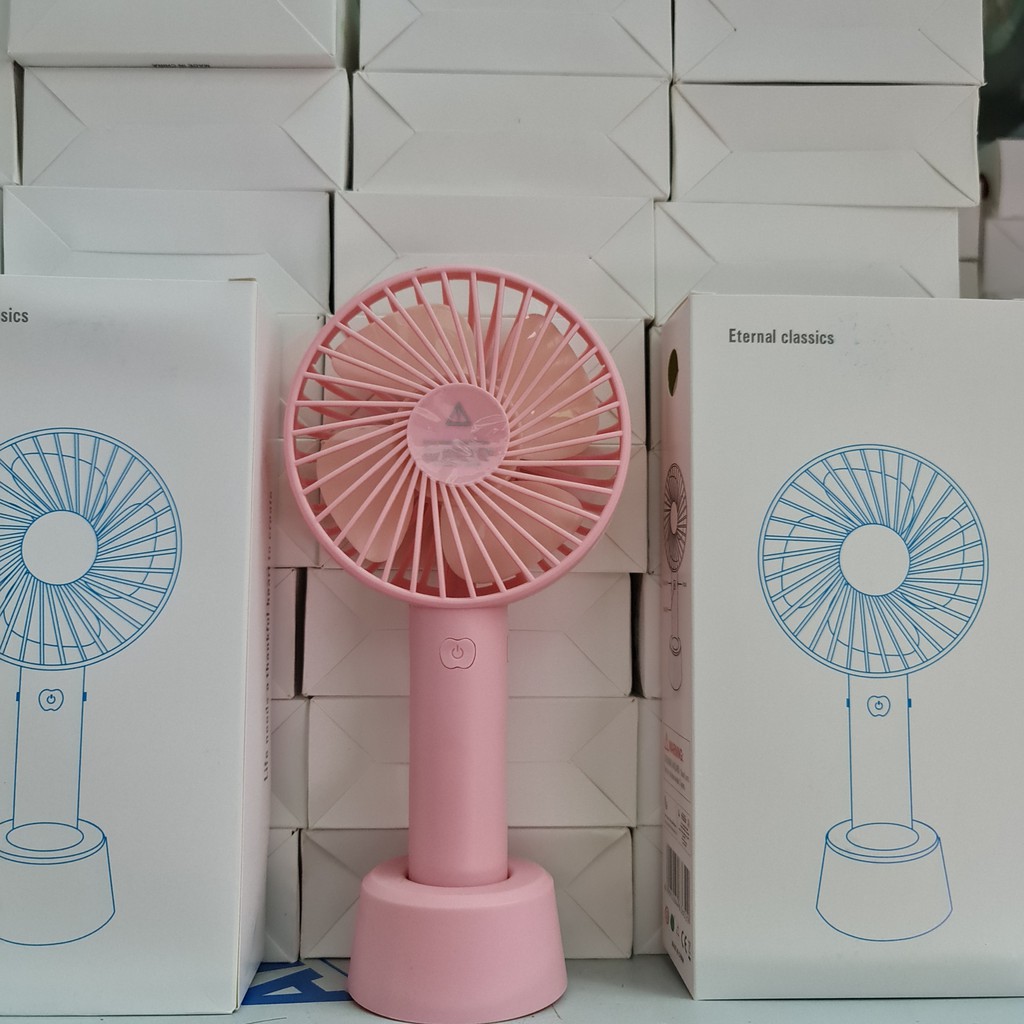 Quạt tích điện mini cầm tay - kiểu dáng kute nhiều màu | BigBuy360 - bigbuy360.vn